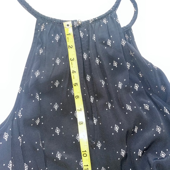 Lucky Brand Live in Love Black/White Printed Sleeveless/Halter top Jumpsuit Sz M - Picture 13 of 15